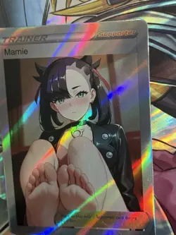 Pokemon Marnie Anime Waifu Custom DIY Trainer Art Sexy Pokemon card - Image 1