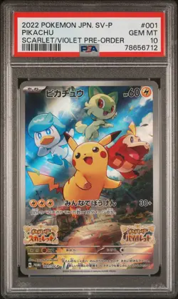 ✨Pikachu 001/SV-P PSA 10 2022 Scarlet & Violet Promo Pokemon Japanese - Image 1
