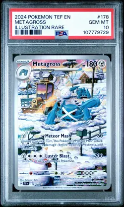 ✨Metagross 178/162 PSA 10 2024 Illustration Rare Tef En-temporal Forces Pokemon - Image 1
