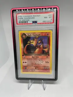 2000 POKEMON ROCKET 1ST EDITION DARK CHARIZARD PSA 8 NM- MT - Image 1