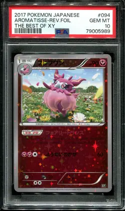 ✨AROMATISSE 094/171 PSA 10 POKEMON THE BEST OF XY JAPANESE REVERSE HOLO - Image 1