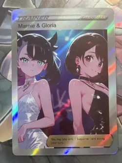 Pokemon Marnie & Gloria Anime Waifu Custom DIY Trainer Art Sexy Pokemon card - Image 1