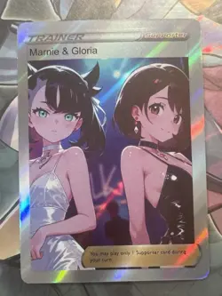 Pokemon Marnie & Gloria Anime Waifu Custom DIY Trainer Art Sexy Pokemon card - Image 2