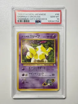 1999 Pokemon JPN TCG Sabrina's Drowzee Yamabuki City Gym Deck #96 PSA 10 Gem - Image 1