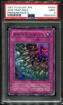 ✨YUGIOH - PSA 9 - ACID TRAP HOLE - P5-05 - PREMIUM PACK 5 - JAPANESE OCG - Image 1