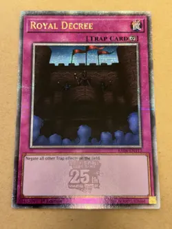 Royal Decree RA04-EN143 Quarter Century Secret Rare YuGiOh! NM - Image 1