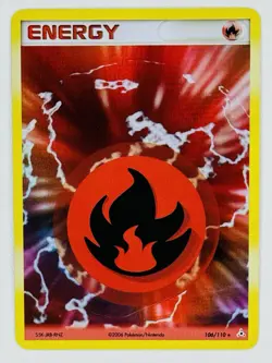 2006 Pokemon EX Holon Phantoms Fire Energy Holo #106/110 - Image 1