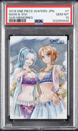 2018 ONE PIECE WAFERS JPN OUR MEMORIES #7 NAMI & VIVI PSA 10 - Image 1