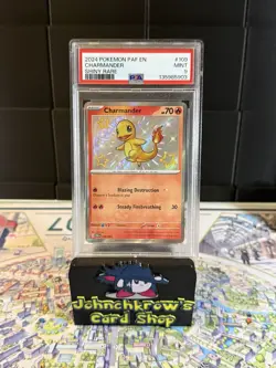 2024 POKEMON PAF EN-PALDEAN FATES SHINY RARE #109 CHARMANDER PSA 9 - Image 1