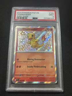 2024 POKEMON PAF EN-PALDEAN FATES SHINY RARE #109 CHARMANDER PSA 9 - Image 2