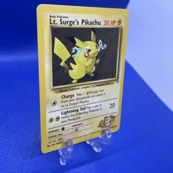 Pokemon TCG Lt. Surge's Pikachu Gym Heroes 81/132 Unlimited Common #2 NM - Image 2