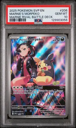 Psa 10 Marnie’s Morpeko 206 Sv: Scarlet & Violet Promo Cards Holo - Image 1