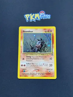 Pokemon TCG Houndour Neo Discovery 5/75 Swirl Holo Rare LP. - Image 1