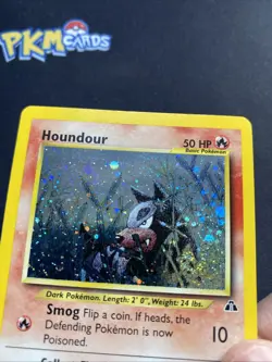 Pokemon TCG Houndour Neo Discovery 5/75 Swirl Holo Rare LP. - Image 4