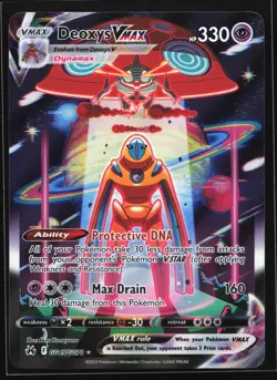 Deoxys VMAX GG45/GG70 Crown Zenith: Galarian Gallery Ultra Rare Pokemon Card - Image 1
