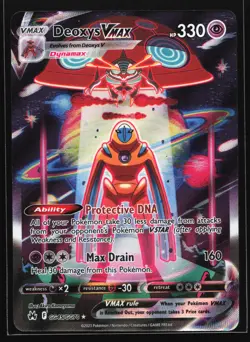 Deoxys VMAX GG45/GG70 Crown Zenith: Galarian Gallery Ultra Rare Pokemon Card - Image 1