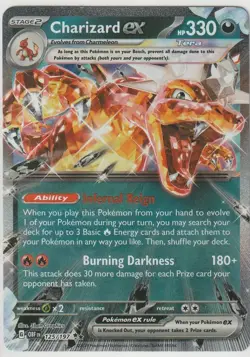 Pokemon TCG Charizard ex Double Rare Holo 125/197 - SV03: Obsidian Flames (OBF) - Image 1