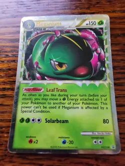 PL Pokemon Holo (Prime) MEGANIUM Card HGSS BLACK STAR PROMO Set HGSS08 HeartGold - Image 1