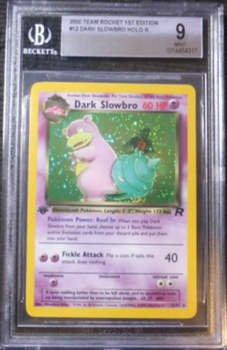 2000 POKEMON TEAM ROCKET 1ST EDITION DARK SLOWBRO 12/82 HOLO BGS 9 (EQUAL PSA) - Image 1