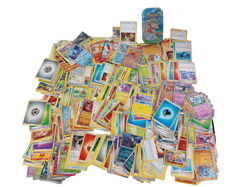 Large Bundle of Mixed Pokemon Cards with Tin - Holographics Included - Image 1