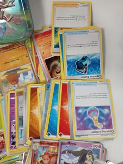 Large Bundle of Mixed Pokemon Cards with Tin - Holographics Included - Image 5