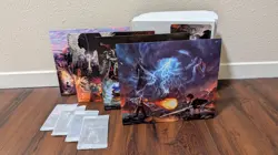 Magic The Gathering Final Fantasy Scene Box Easels - Complete Art Display 4 Set - Image 1