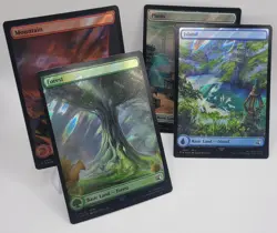 Lot Of 18 Final Fantasy MTG Full Art Lands, Surge Foil - Image 1