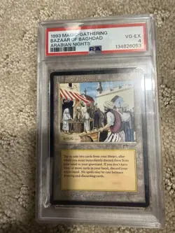 MTG 1993 Magic-Gathering Bazaar Of Baghdad Arabian Nights PSA 4 - Image 3