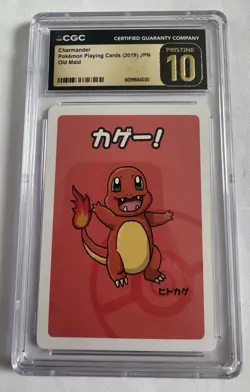 CGC 10 Pristine Charmander Old Maid 2019 Japanese Pokemon Card - Image 1