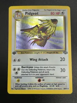PIDGEOT Pokemon Card - WOTC - 1st Edition - Jungle - 8/64 - HOLO - LP / NM (A) - Image 3