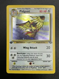 PIDGEOT Pokemon Card - WOTC - 1st Edition - Jungle - 8/64 - HOLO - LP / NM (A) - Image 5