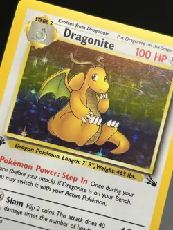 DRAGONITE Pokemon Card - WOTC - 1st Edition - Fossil - 4/62 - HOLO - NM (A) - Image 5
