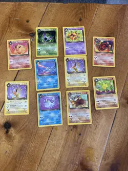 Lot of 10 Vintage Dark Pokemon Cards - Image 1