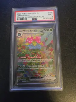 PSA 9 MINT Venusaur ex 198/165 Sv: Scarlet & Violet 151 Holo Pokemon 2023 - Image 1