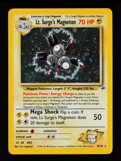 Lt. Surge's Magneton 8/132 Holo Rare Gym Heroes Pokemon Card - Image 1