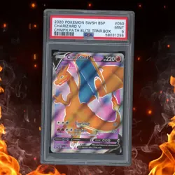 Pokemon Sword & Shield CHARIZARD V Black Star Promo PSA 9 #050 - Image 1