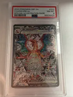 2023 POKEMON OBF EN #223 CHARIZARD ex "SPECIAL ILLUSTRATION RARE" - PSA 8 (642) - Image 1