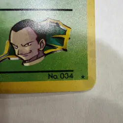 Vintage Pokemon Japanese Giovanni's Nidoking No. 034 Holo Rare Gym 2 Challenge - Image 3