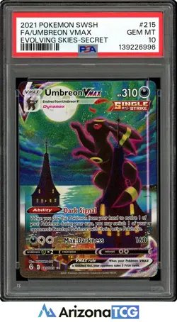 Pokemon 2021 Umbreon VMAX 215/203 Alt Art Evolving Skies GEM MINT PSA 10 - Image 1