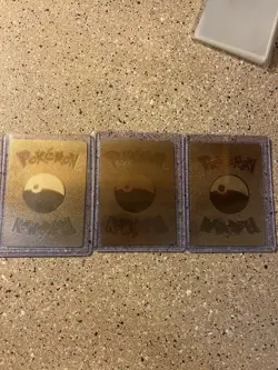 2020 Pokemon TCG Textured Gold Foil Fan Art Charizard (lot Of 3) - Image 2