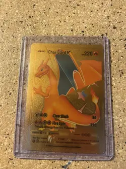 2020 Pokemon TCG Textured Gold Foil Fan Art Charizard (lot Of 3) - Image 5
