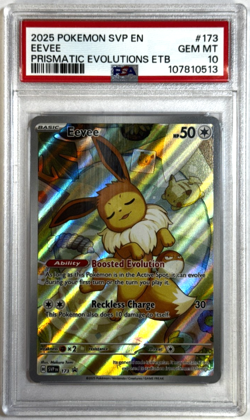 Eevee Black Star Promo #173 PSA 10 GEM MT 2025 Pokemon Prismatic Evolutions ETB - Image 1