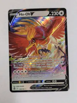 Ho-Oh V 140/195 Swsh12: Sword & Shield - Silver Tempest Holo Pokemon TCG NM - Image 1