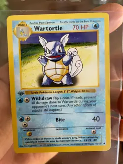 1999 Pokemon Shadowless 1st Edition Base Set Wartortle #42 - Image 3
