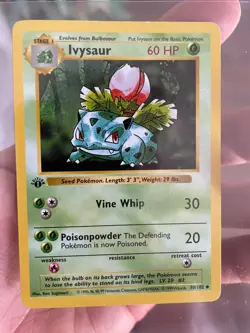 1999 Pokemon Shadowless 1st Edition Base Set Ivysaur #30 - Image 3