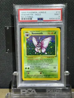 1999 Pokemon Jungle Venomoth Holo No Symbol 13/64 PSA 9 MINT - Image 1