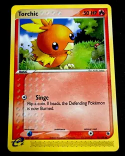 Torchic 74/109 LP EX RUBY AND SAPPHIRE Vintage Pokemon e-Reader Light Play - Image 1