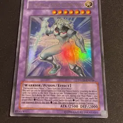 YUGIOH ELEMENTAL HERO GLOW NEOS ULTRA RARE STON-EN036 SMALL CREASE - Image 3