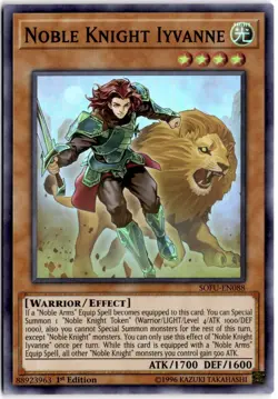 Noble Knight Iyvanne 1st Edition Super Rare SOFU SOFU-EN088 LP - Image 1