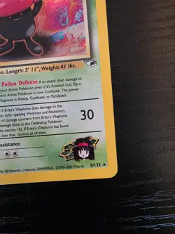 Erika's Vileplume 5/132 Holo Gym Heroes Pokemon TCG LP Lightly Played English - Image 4